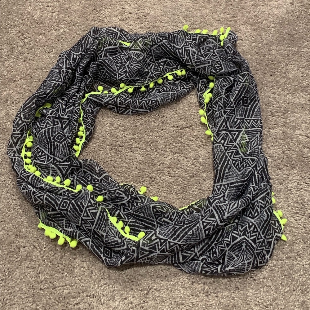 Pom Pom Infinity Scarf